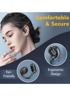 General Wireless In-Ear Bluetooth Headset with Wireless Charging Case, Bone Conduction Over-Ear Headset with Ear Hook, Built-in Noise Cancelling Microphone, IP5 Waterproof, Suitable for Sports Running  - Image 2