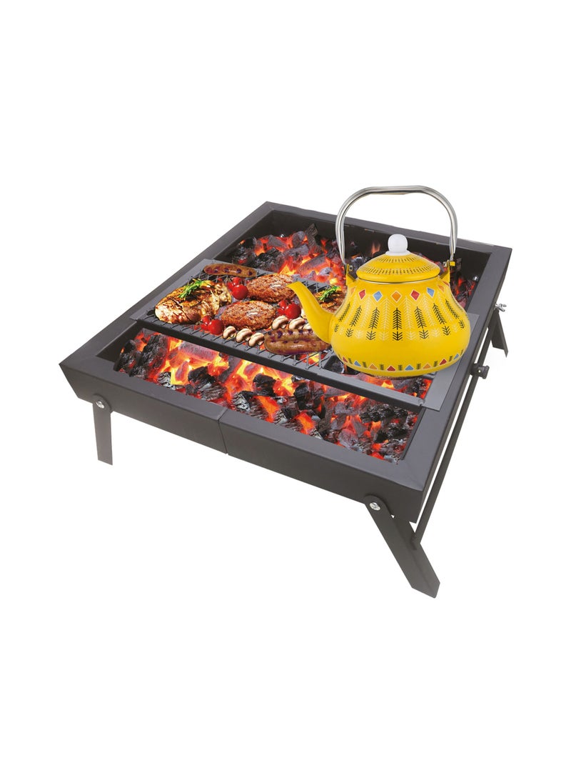 Alhor Camping & Hunting Tools - Foldable barbecue with bag 46.6*50*22 cm - Image 1