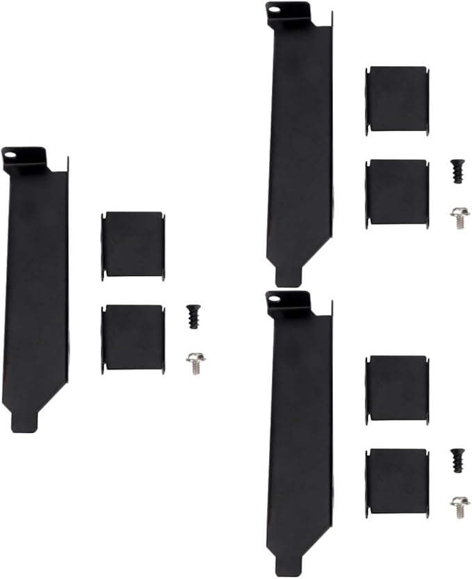3Pcs Computer Cooling Fan Mounting Kit Bracket Holder For 8 9cm Radiator Black - Image 1