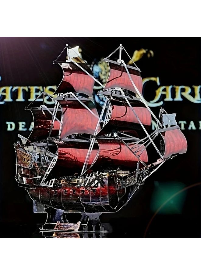 آن ريفينج ثلاثي الأبعاد لغز معدني نموذج سفينة DIY قراصنة الكاريبي هدية عيد الميلاد - Image 5