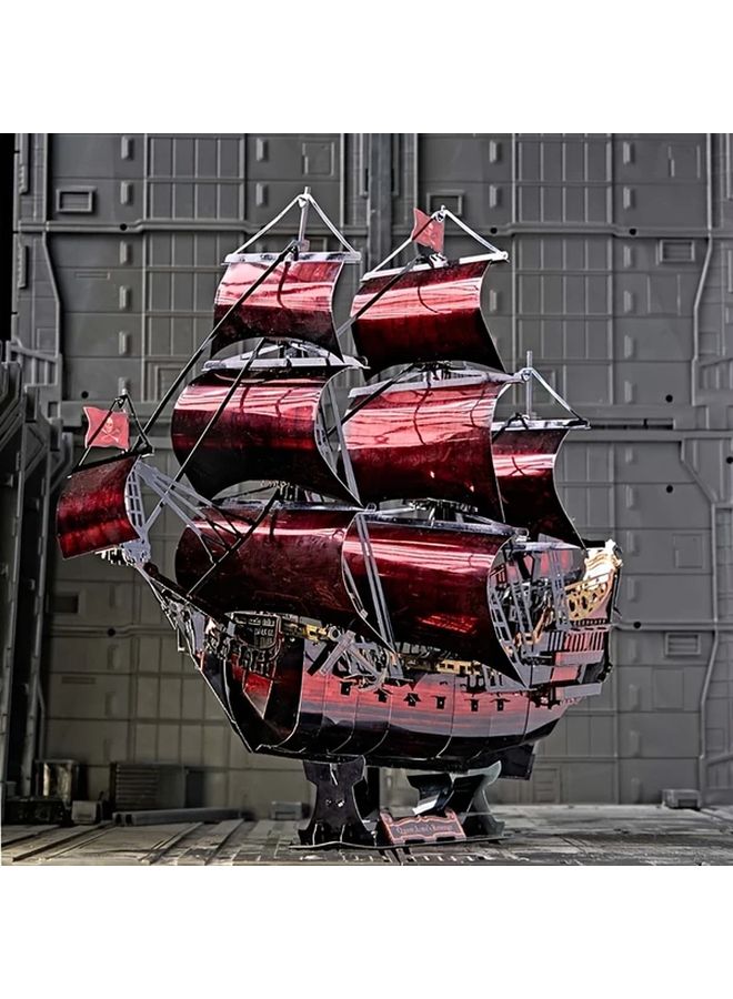 آن ريفينج ثلاثي الأبعاد لغز معدني نموذج سفينة DIY قراصنة الكاريبي هدية عيد الميلاد - Image 2