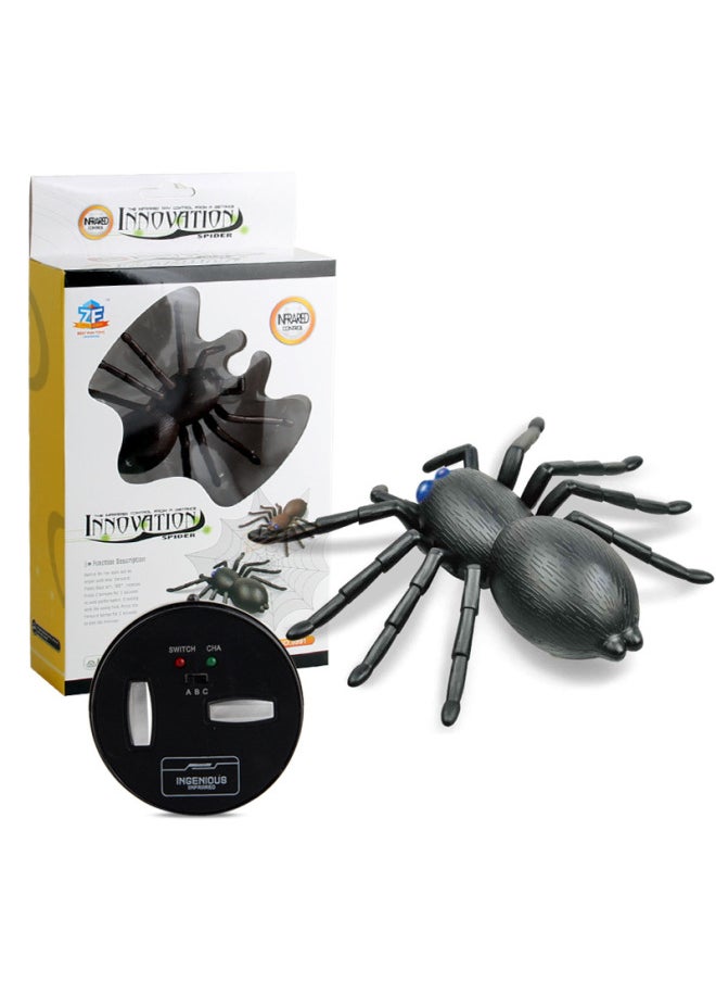 45 Electric Infrared Remote Control Toys Strange Simulation Insects Animal Trick Trick Trick Reptiles-Color:9991 Spider Black (remote Control Rechargeable) 153 Grams-Specification:Support Labeling  - Image 1