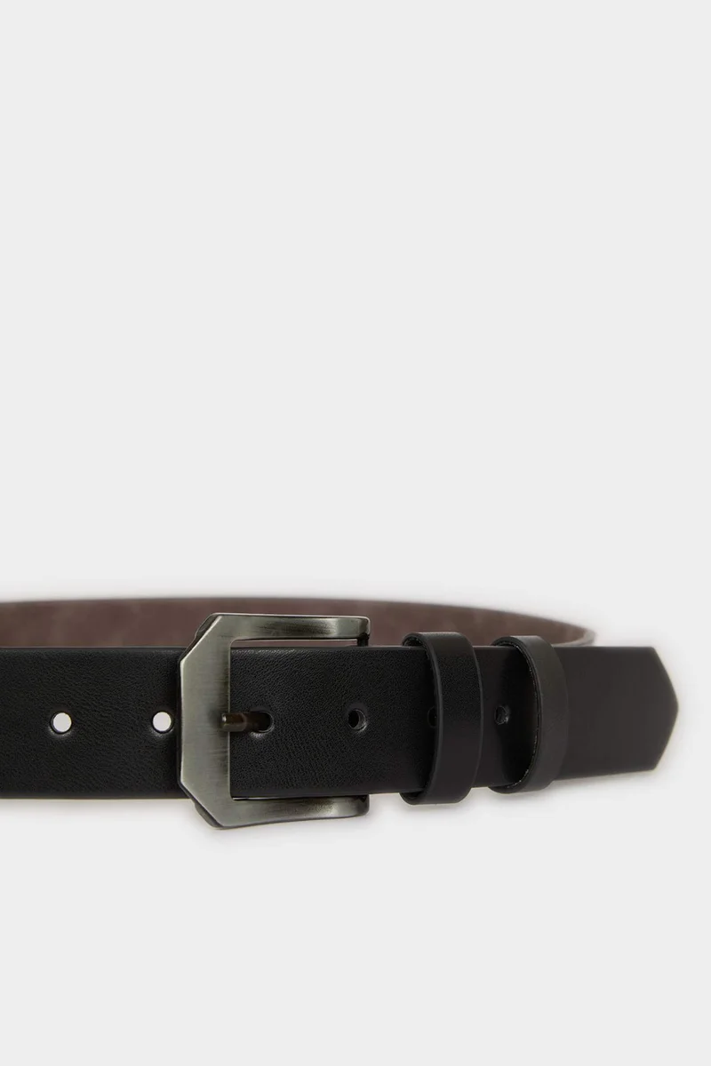 Defacto  Man Rectangle Clasp Faux Leather Jean Belt for Men | Best Price UAE
