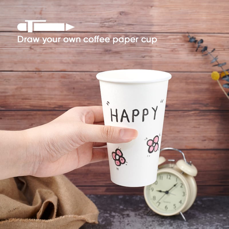 LITOPAK 210 Pack 16 oz Disposable Paper Coffee Cup, Hot/Cold Beverage Drinking Cups for Water, Paper Coffee Cups, White Hot Coffee Cups, Suitable for Party, Picnic, Travel, and Events - Image 5