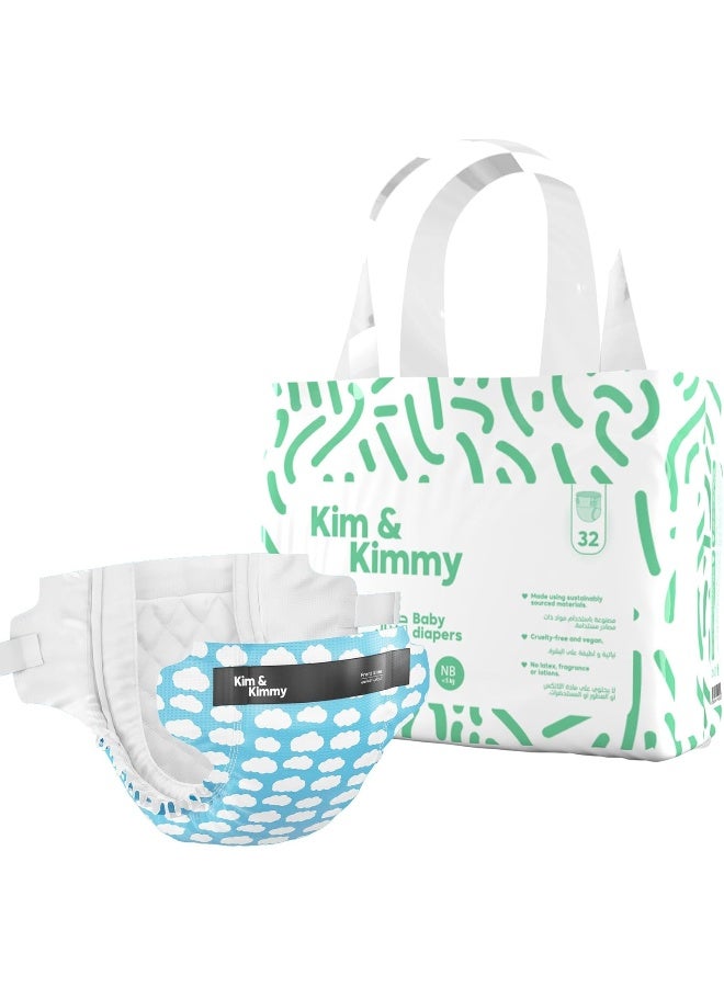 Kim & Kimmy حفاضات كيم وكيمي البيئية للمواليد الجدد - Image 1
