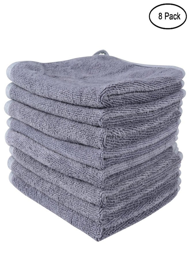 Mars wings Microfiber Facial Cloths (Facial Towels), 8 Pack (12 x 12 inch), Super Absorbent, Quick Drying Fast, Soft, Eco-Friendly, for Facial Wash Cleansing, Make-up Removal, Baby and Travel (Grey) - Image 2