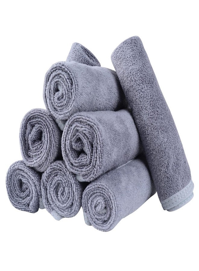 Mars wings Microfiber Facial Cloths (Facial Towels), 8 Pack (12 x 12 inch), Super Absorbent, Quick Drying Fast, Soft, Eco-Friendly, for Facial Wash Cleansing, Make-up Removal, Baby and Travel (Grey) - Image 1