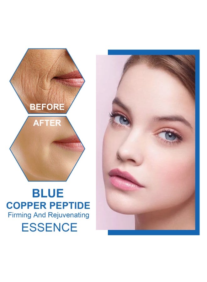 Hoygi Blue Copper Peptide Firming And Rejuvenating Essence Anti-Aging Serum 30ml - Skin Revitalizing Formula with Brightening Essence for Radiant Face Clinically Proven Wrinkle Reduction - Image 3