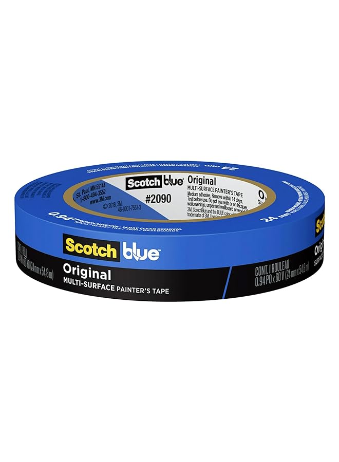 Generic Blue Premium Masking Tape 24Mm X 54.8M Blue Color Masking And Protection High Adhesion Multi Surface For Walls Ceiling Metal Wood Easy To Remove With No Residue 1 Roll/Pack  - Image 1