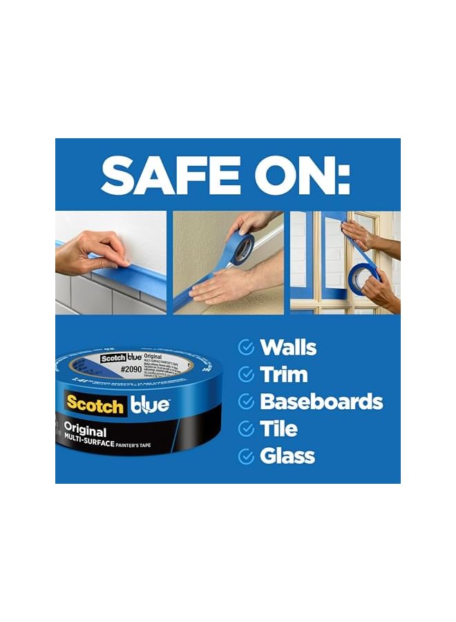 Generic Blue Premium Masking Tape 24Mm X 54.8M Blue Color Masking And Protection High Adhesion Multi Surface For Walls Ceiling Metal Wood Easy To Remove With No Residue 1 Roll/Pack  - Image 5