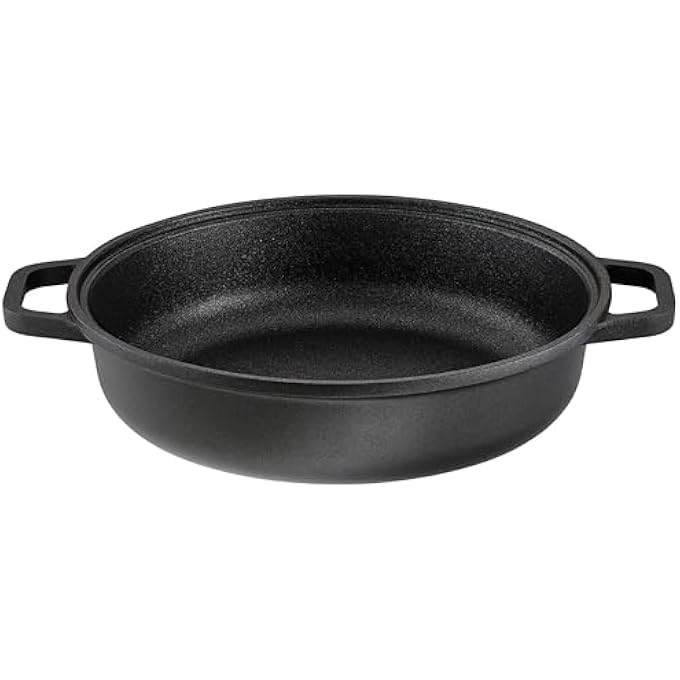 BS Saucepan Without Lid  NonStick Frying Pan  DieCast Aluminum Pan With Cast Iron Handles  Dishwasher Safe And Oven Safe  Durable Eldiamant Coating 2L 3L 45L Capacity 28Cm - Image 2