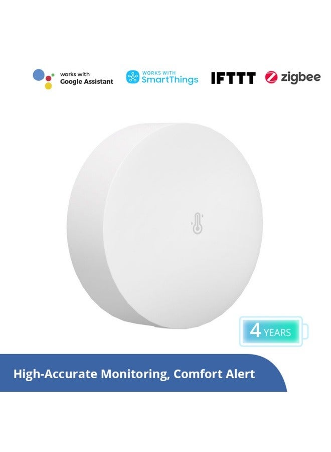 SONOFF SNZB-02P Zigbee Temperature Humidity Sensor, Indoor Thermometer Hygrometer with Alert, Works with Alexa & Google Home for Remote Monitoring and Home Automation, ZigBee 3.0 Hub Required - Image 1