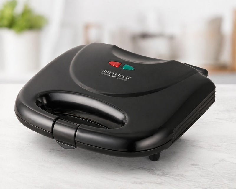 Sheffield Classic 750W Non‑Stick Sandwich Maker | Fast Heating, Fixed Grill Plates | Auto Temperature Control, Cool‑Touch Handle & Safety Lock | Easy to Clean | Perfect for Home, Office & Gifting - Image 4