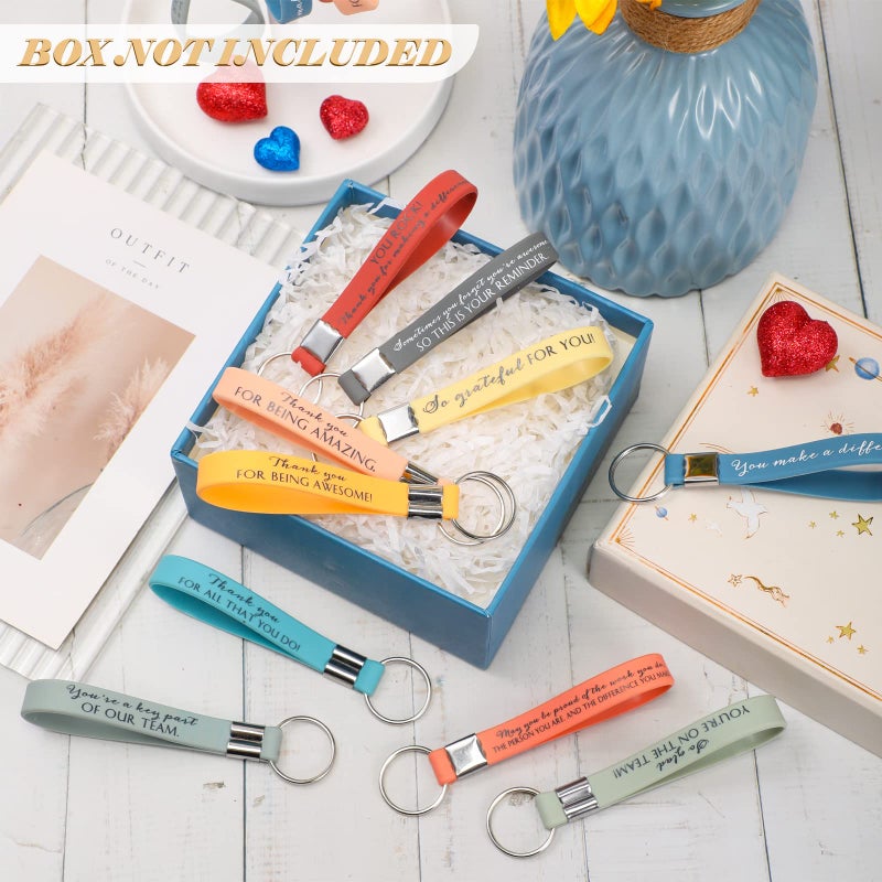 Nosiny 30 Pcs Employee Appreciation Gift Bulk Inspirational Keychain Thank You Gift for Coworker Teacher Team Office Staff(Bright Colors) - Image 4