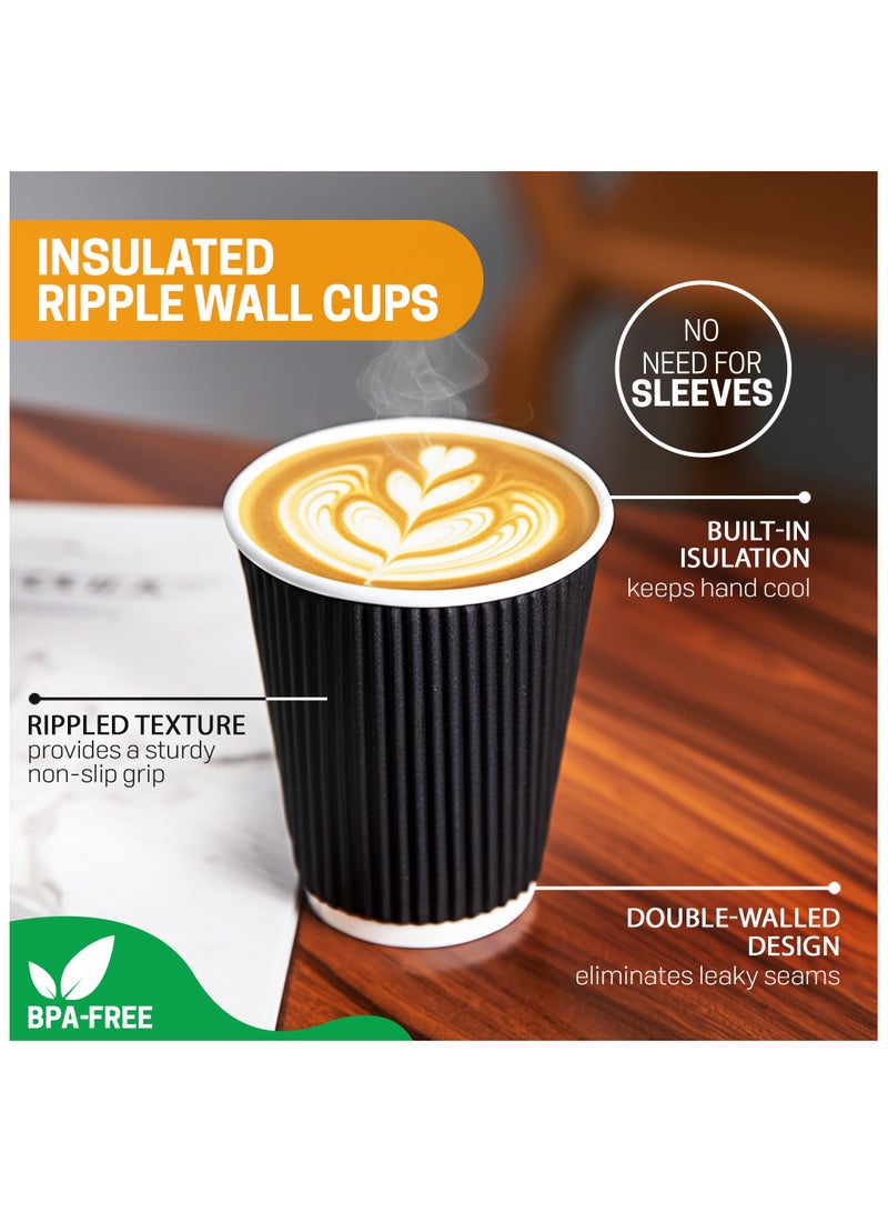 EcoEdge EcoEdge 8 Oz Disposable Double Wall Heavy-Duty Paper Cups (Pack of 25) | Light Weight, White Printed | Eco-Friendly, Elegant, Leakproof, Chemical Free | Ideal for All Occasions | 100% Sustainable  - Image 2