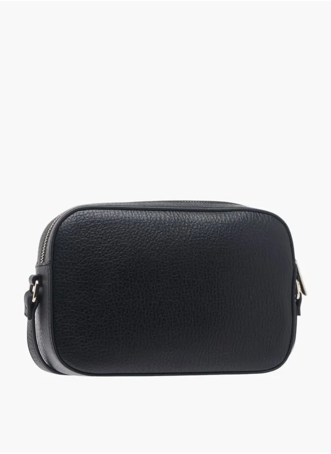 Celeste Women Textured Crossbody Bag with Zip Closure and Adjustable Strap