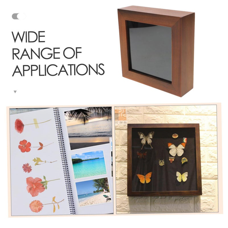 Walnut Wooden Display Case For Butterfly Specimens Jewelry And Collectibles - Image 3