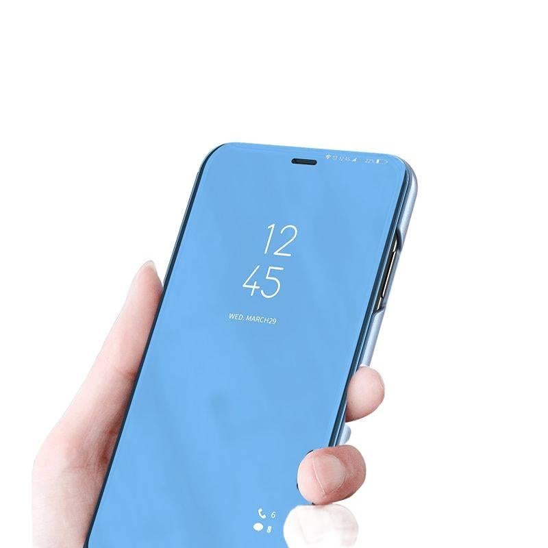 غطاء واقي | لـ iPhone 13 | سطح مرآة | مطلي بالكهرباء | أزرق - Image 2