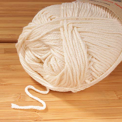 BambooMN JubileeYarn Bamboo Cotton Sport Yarn - 50g/Skein - Moon Beam - 4 Skeins - Image 3