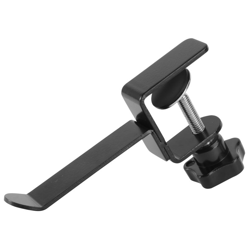 2pcs Universal Headphone Hold Stand Hanger Hook Aluminum Alloy Under Desk Headset Shelf Rack Earphones Mount (Black) - Image 1