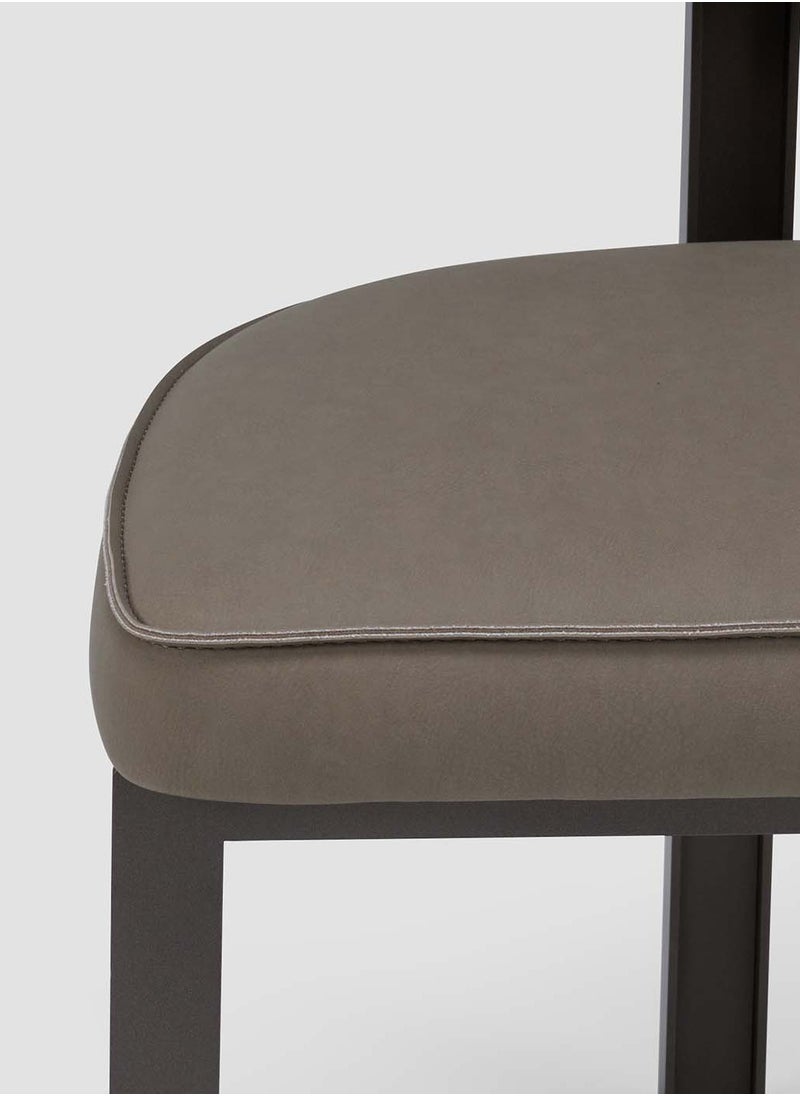 AL HUZAIFA FURNITURE - Listrado Dining Chair, Upholstered In Faux Leather With Stainless Steel Legs - Image 1