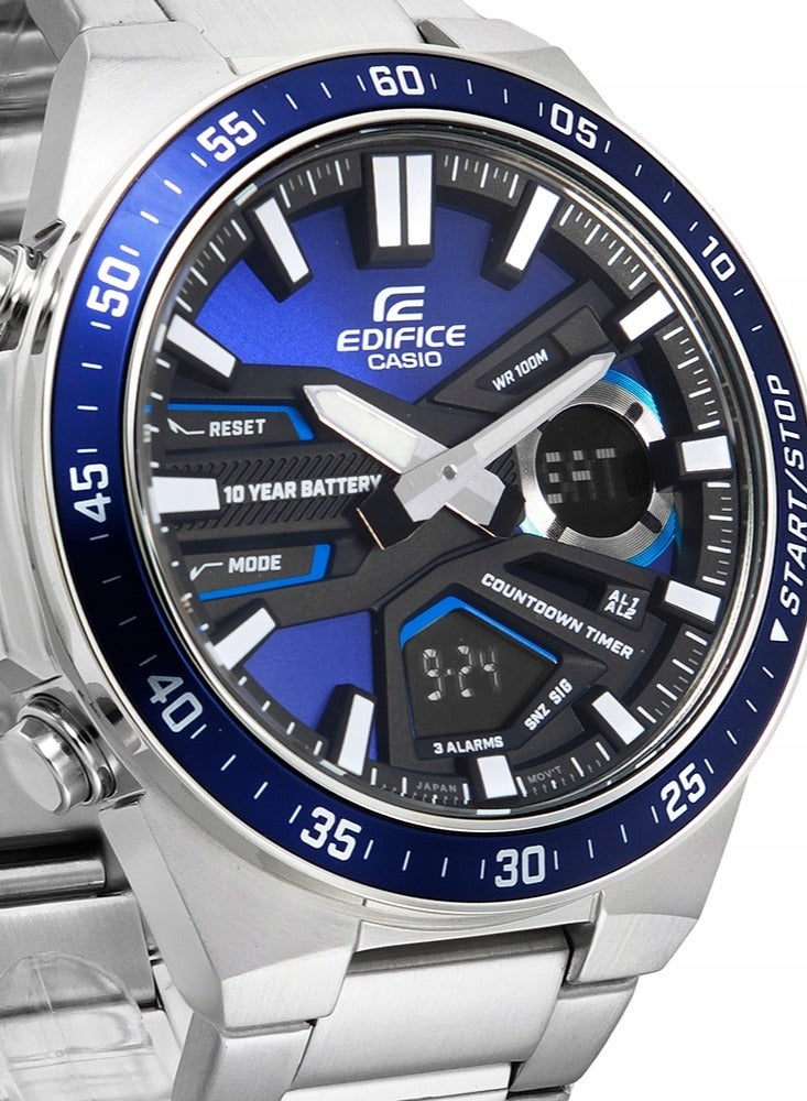 CASIO Edifice Analog Digital Stainless Steel Men's Watch EFV-C110D-2AVDF - Image 2