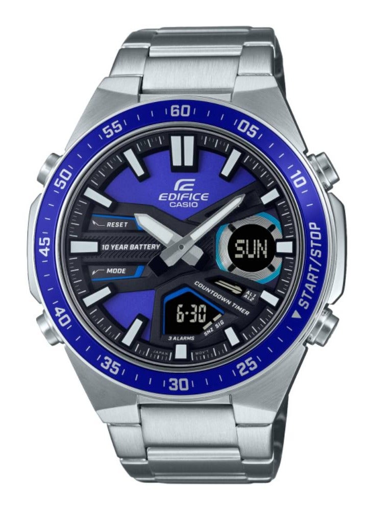 CASIO Edifice Analog Digital Stainless Steel Men's Watch EFV-C110D-2AVDF - Image 1