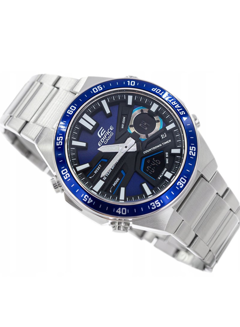 CASIO Edifice Analog Digital Stainless Steel Men's Watch EFV-C110D-2AVDF - Image 3
