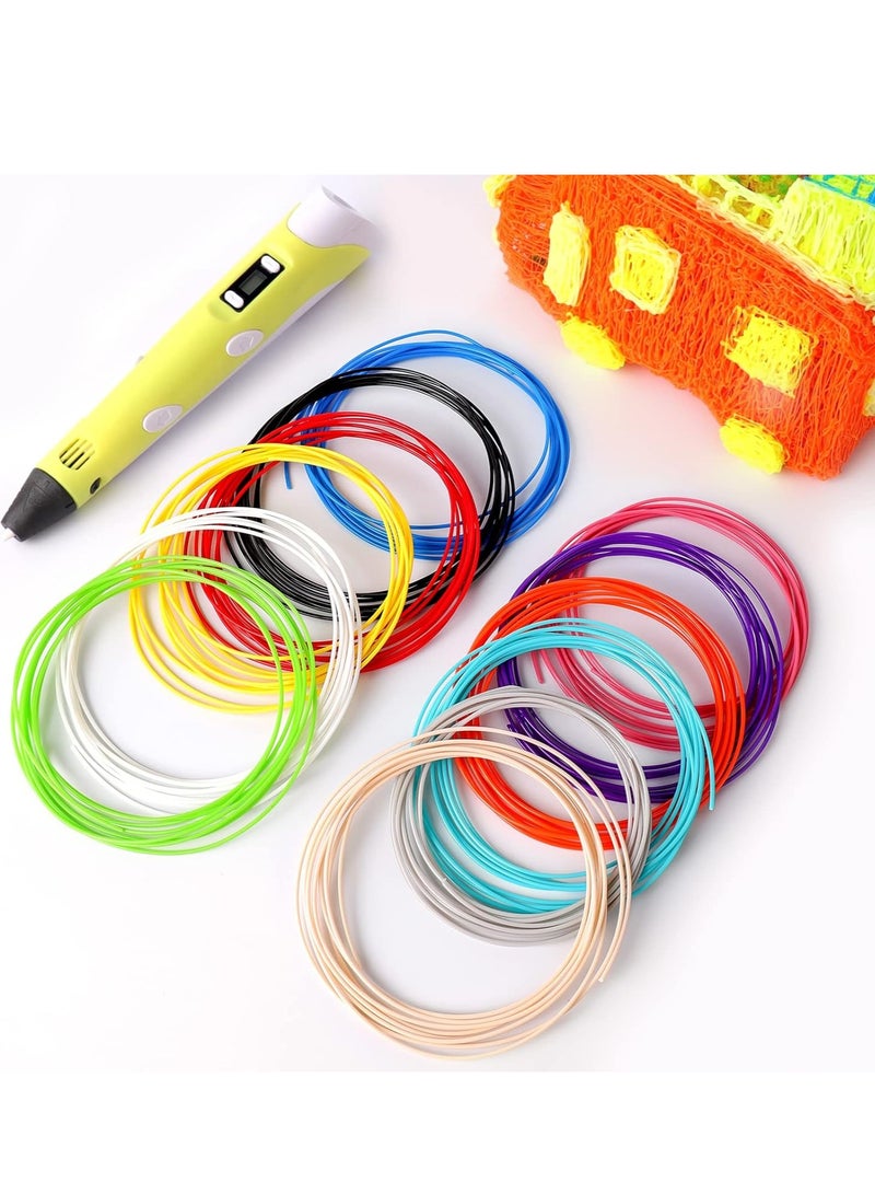 ELTRAZONE 3D Printer Pen Set for Kids  Adults – Includes 3D Pen, 12 Colors of 1.75mm PLA Filament (3m Each) – Model 02A, Yellow - Image 2