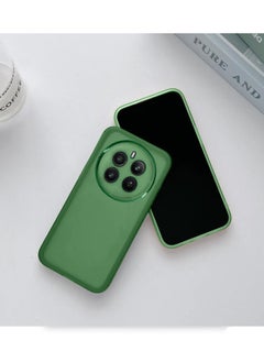 Wtech Soft Transparent TPU Silicone Ultra Thin Phone Stylish Electroplated Camera Border Kick Back Stand Case Cover For Realme 12+ / 12 Plus 5G 2024 Dark Green  - Image 2