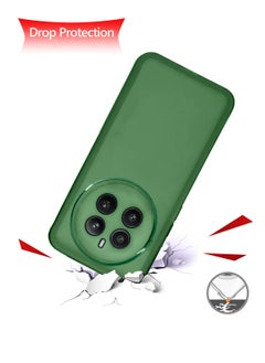 Wtech Soft Transparent TPU Silicone Ultra Thin Phone Stylish Electroplated Camera Border Kick Back Stand Case Cover For Realme 12+ / 12 Plus 5G 2024 Dark Green  - Image 3