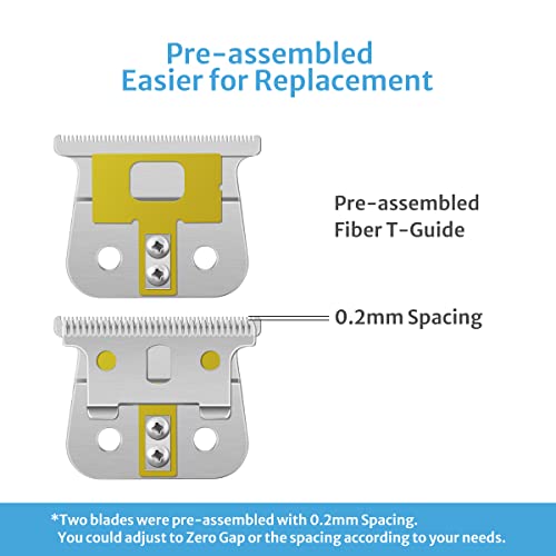 Perfitech 2 Pack T-Blades Compatible with Andis T-Outliner G, GO, GTO, GTX, Headliner LS2, LS3 Replacement - Image 3