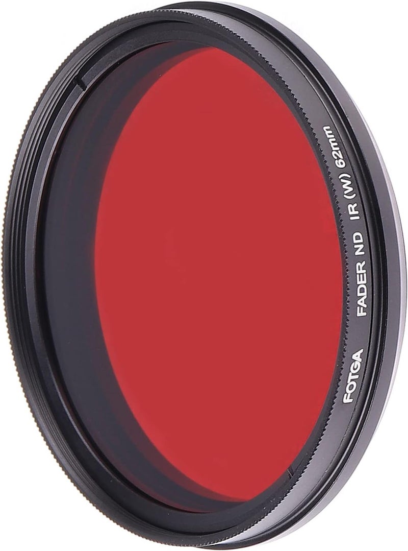FocusFoto FOTGA 62mm All-in-One Adjustable Infrared IR Pass X-Ray Lens IR Filter, Variable from 530nm to 650nm 680nm 720nm 750nm Optical Glass - Image 4