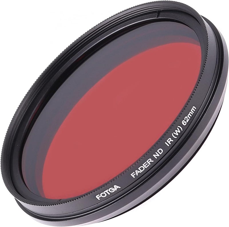 FocusFoto FOTGA 62mm All-in-One Adjustable Infrared IR Pass X-Ray Lens IR Filter, Variable from 530nm to 650nm 680nm 720nm 750nm Optical Glass - Image 1
