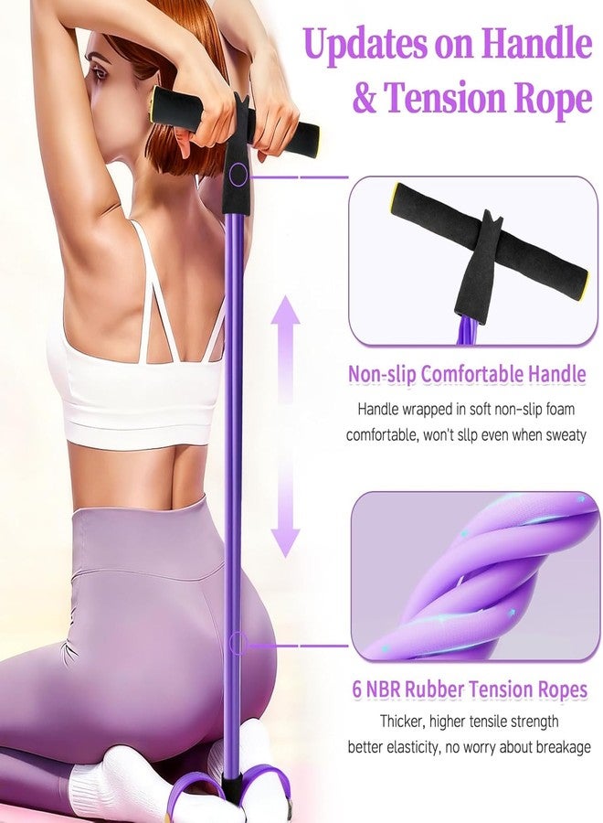 ON STORE Pull Reducer 4-Tube Elastic Yoga Pedal Puller Resistance Band, Natural Latex Tension Rope Fitness Equipment, for Abdomen/Waist/Arm/Leg Stretching Slimming Training - Image 3