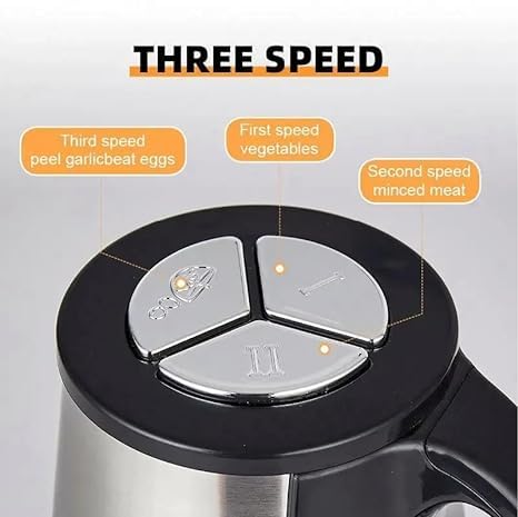 Envop Electric multi chopper with powerful motor 3L stainless steel bowl 2 speed levels brake function 300W stainless steel chopper for Vegetable food fruit Nuts - Image 3