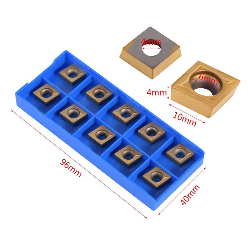 Wal front 10Pcs/Box Carbide Inserts Blade Cutter Blade CNC Lathe Turning Tools with Storage Box, CCMT09t304 CCMT32.5 - Image 2