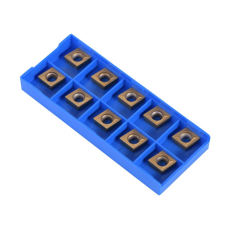 Wal front 10Pcs/Box Carbide Inserts Blade Cutter Blade CNC Lathe Turning Tools with Storage Box, CCMT09t304 CCMT32.5 - Image 1