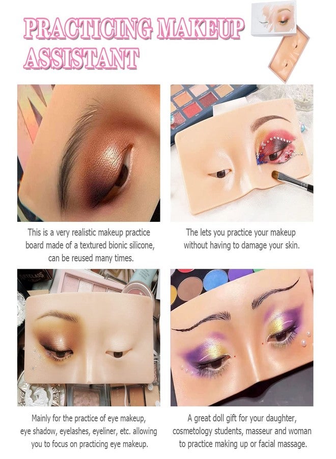 Scheibe Makeup Practice Board Makeup Practice Face, The Perfect Aid to Practicing Makeup, Makeup Mannequin Face, For Make Up and Lash Extention - Image 4