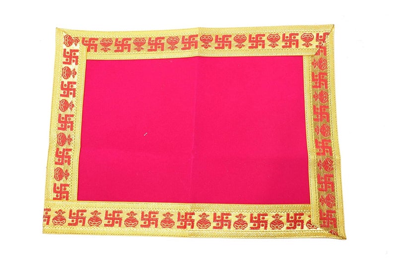 Reliable Multicolour Puja Assan Velvet Puja ClothPuja AasanPuja Chowki Assan Plain Velvet Puja Altar Cloth for Pooja Home Mandir Temple and Pooja Ghar Size 10 13 Inch Pack of 5 - Image 4