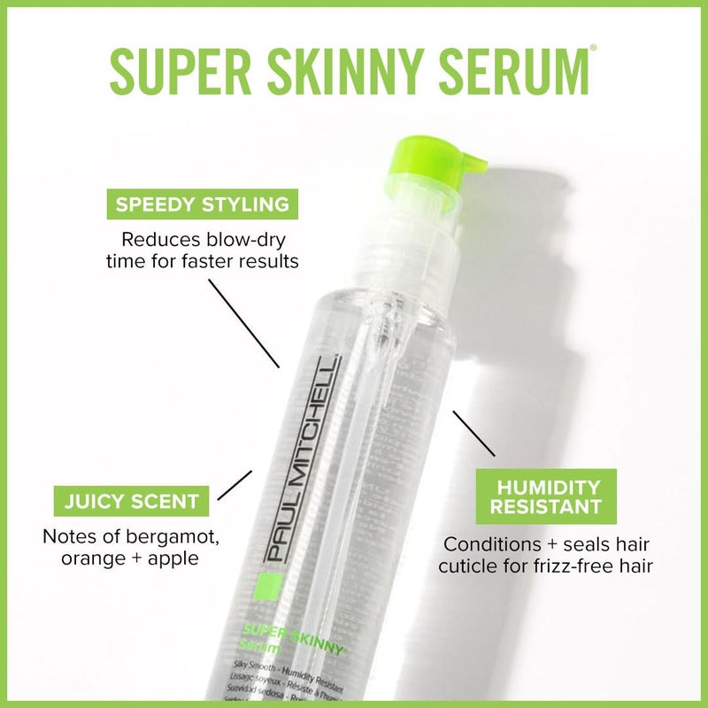 Paul Mitchell Super Skinny Serum, Speeds Up Drying Time, Humidity Resistant, For Frizzy Hair - Image 2