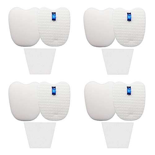 Lemige Vacuum Replacement Filters for Shark Rocket Vacuum HV345 HV343AMZ ZS350 ZS351 ZS352 HV320 HV321 HV322 HV324Q HV345 HV401, 4 Foam&Felt Filters + 4 Post-Filters, Part # XPMFK320&1084FTV320 - Image 1