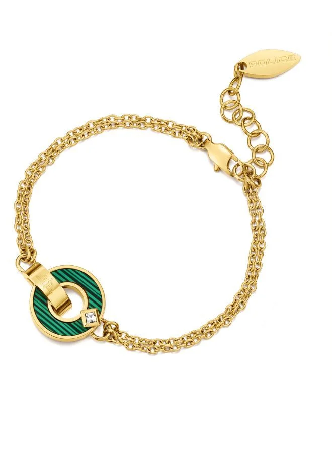 POLICE Halo Bracelet For Women Yellow Gold Plated