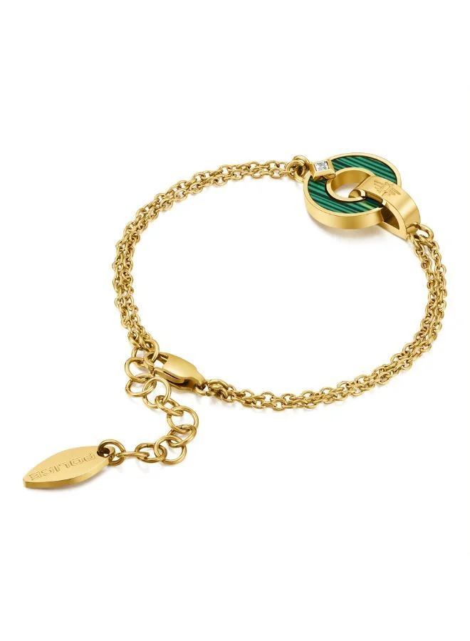 POLICE Halo Bracelet For Women Yellow Gold Plated