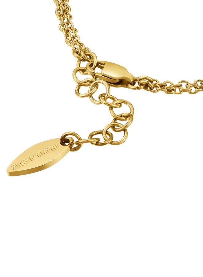 POLICE Halo Bracelet For Women Yellow Gold Plated