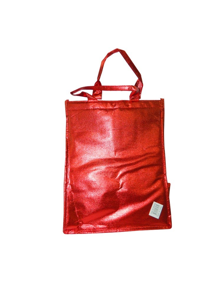 Generic Red Foil Gift Bag 30x40x30 cm Durable and Stylish Gift Bag for Special Occasions Birthdays Holidays and Celebrations Perfect for Large Gifts Party Favors and Elegant Wrapping  - Image 1