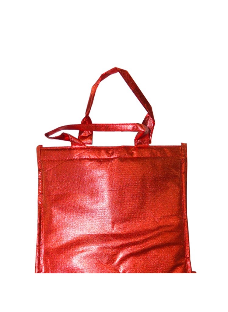Generic Red Foil Gift Bag 30x40x30 cm Durable and Stylish Gift Bag for Special Occasions Birthdays Holidays and Celebrations Perfect for Large Gifts Party Favors and Elegant Wrapping  - Image 3