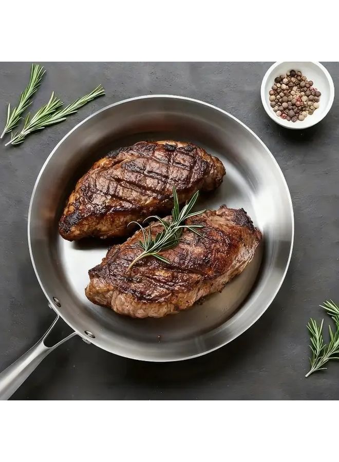 Dotocook مقلاة 8.66 بوصة من الفولاذ المقاوم للصدأ 316 طبق قلاية غير لاصق 3 طبقات آمنة في غسالة الصحون - Image 3