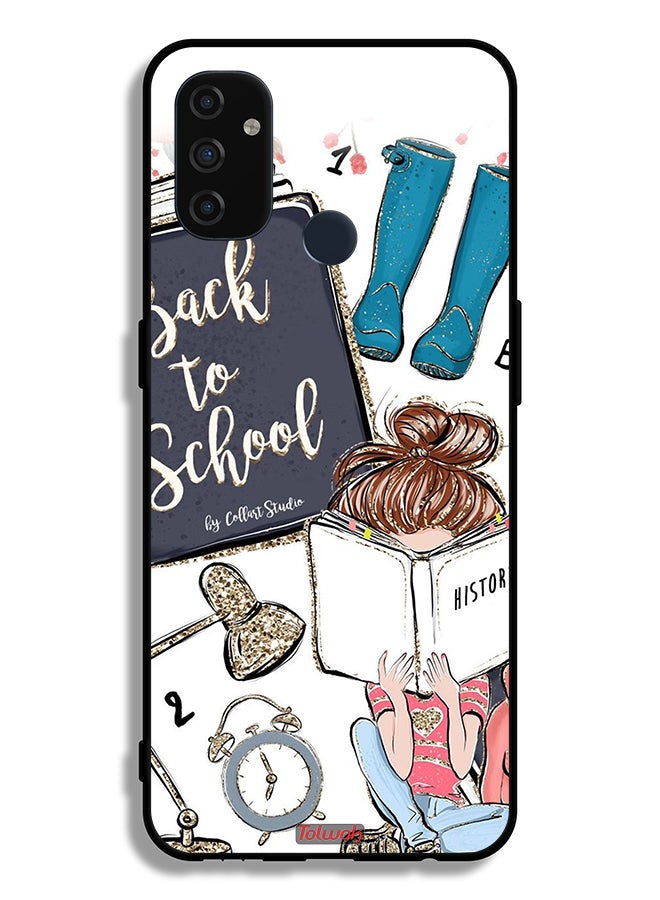 Tolwak OnePlus Nord N100 Protective Case Cover Back To School Girl Reading History - Image 2