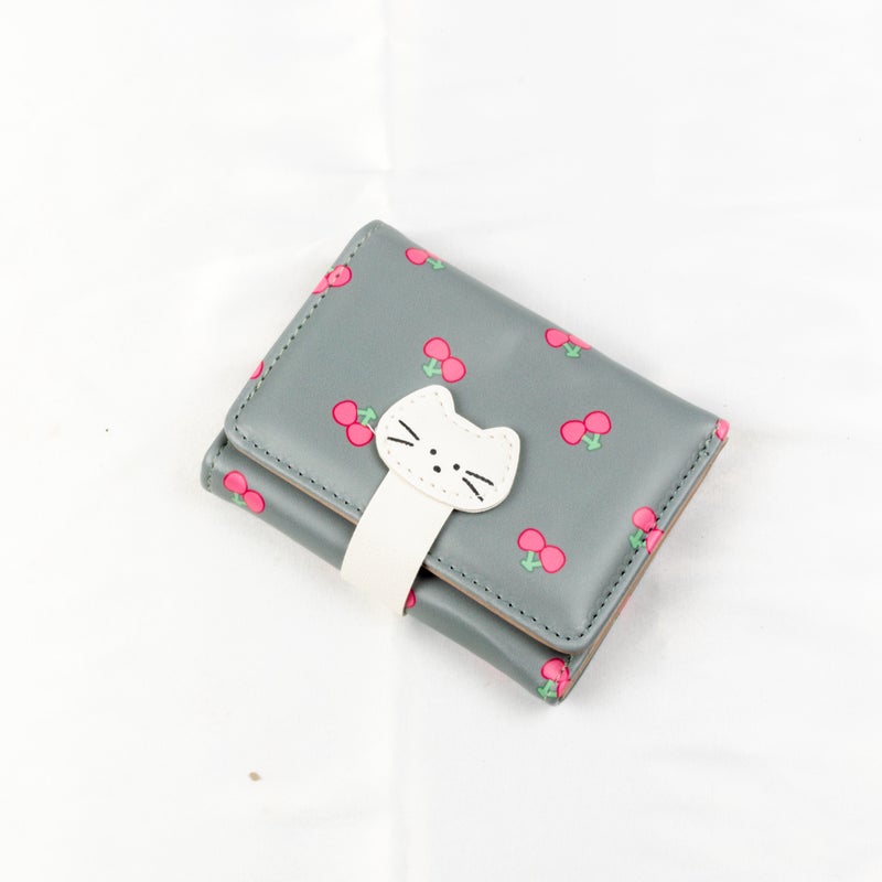Leather Flip Wallet & Card Holder with Multiple Pockets - Green - Image 1